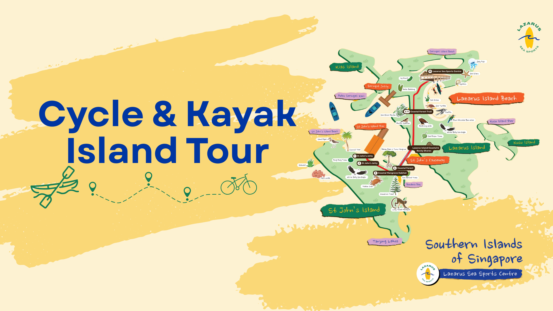 Lazarus Sea Sports Centre’s Cycle & Kayak Island Tour