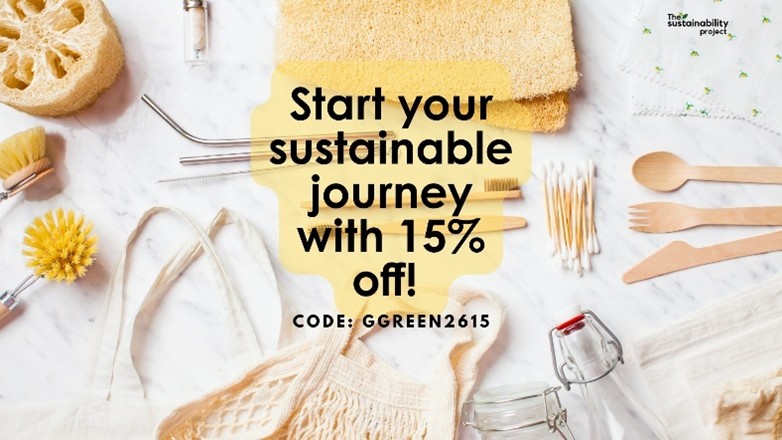 15% off online orders with The Sustainability Project