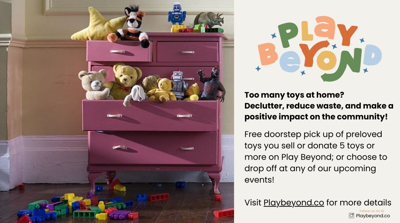 Free doorstep pickup of pre-loved toys you sell or donate on Play Beyond