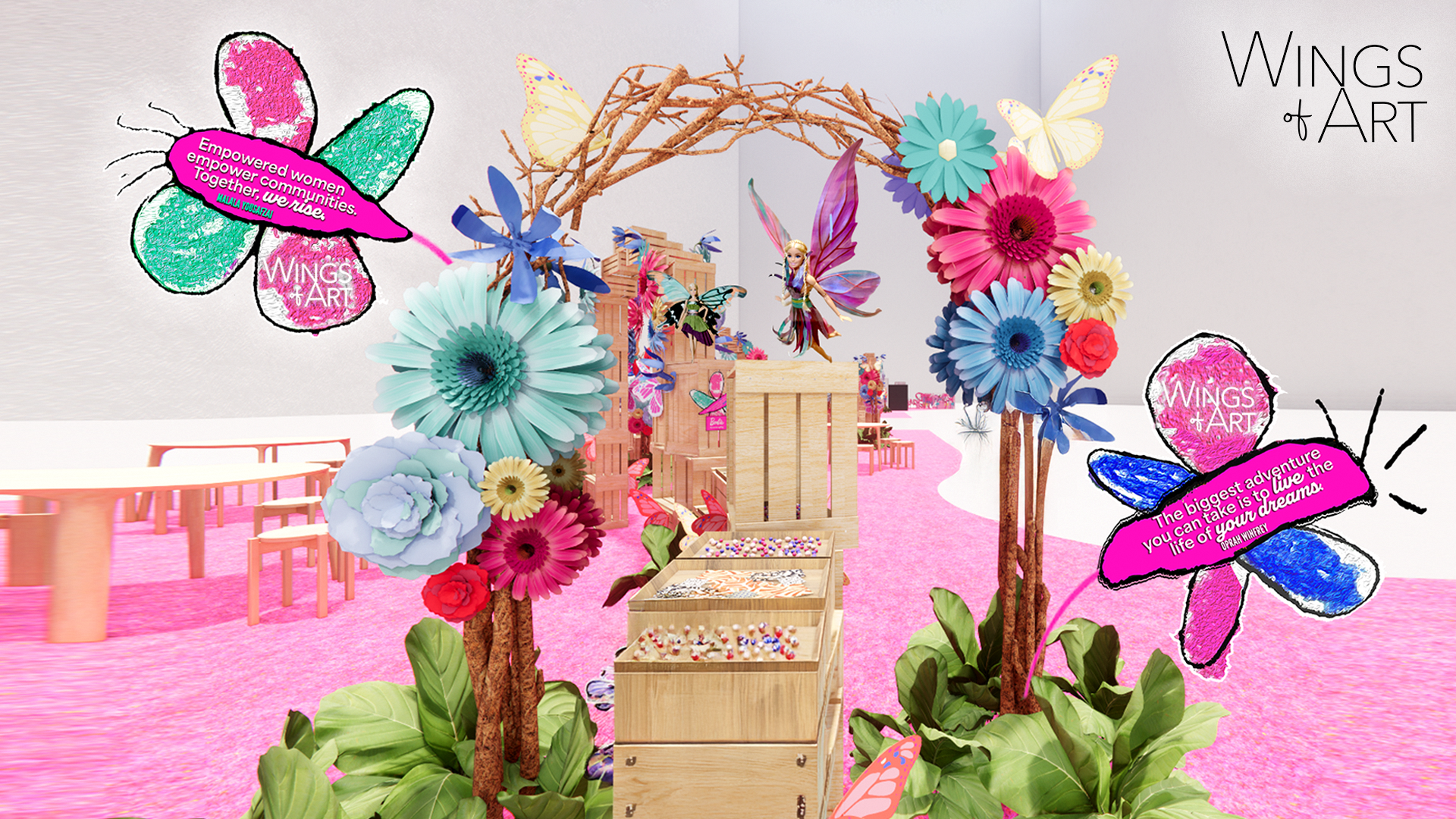 Transforming discarded materials into Wings of Art